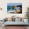 Dramatic Beautiful 12 Apostles In Australia Multi Panel Canvas Wall Art 4 Horizontal / Small / Gallery Wrap Tiaracle