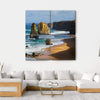 Dramatic Beautiful 12 Apostles In Australia Multi Panel Canvas Wall Art 4 Square / Small / Gallery Wrap Tiaracle