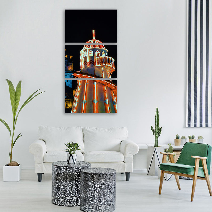 edinburgh christmas night winter Vertical Canvas Wall Art