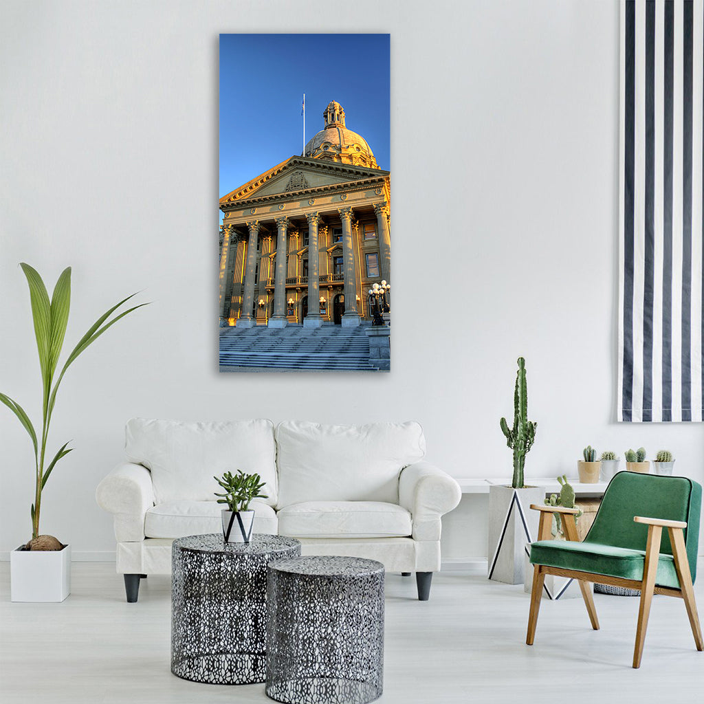 edmonton canada albertan building Vertical Canvas Wall Art