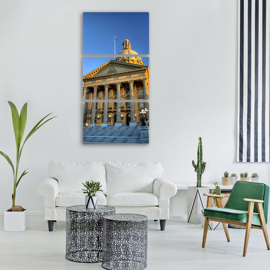 edmonton canada albertan building Vertical Canvas Wall Art