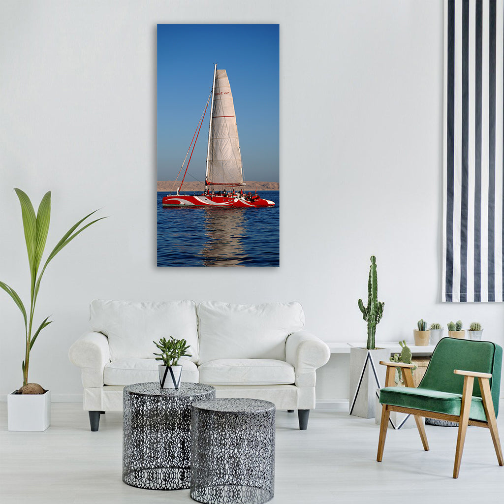 egypt summer water beach nature Vertical Canvas Wall Art