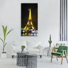 eiffel tower night glistening Vertical Canvas Wall Art