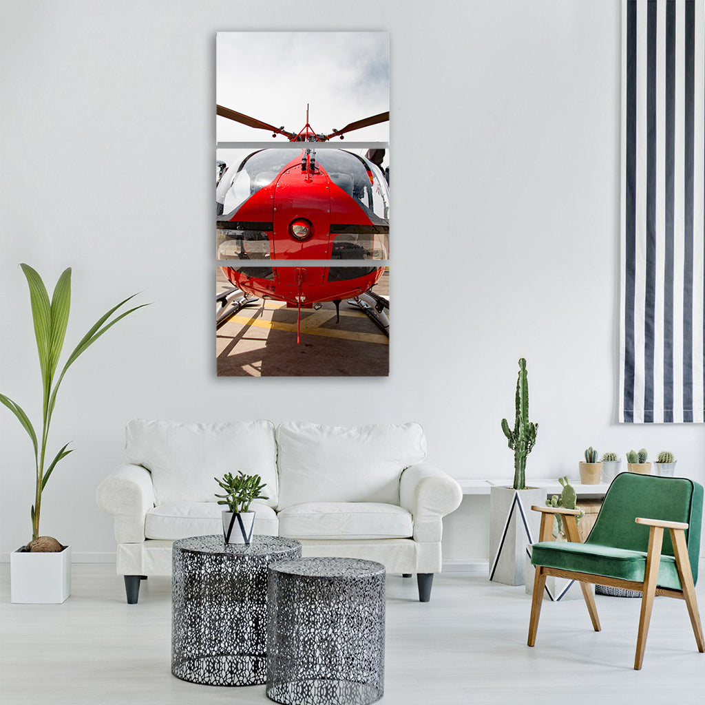 Eurocopter 145 ec145 helicopter Vertical Canvas Wall Art