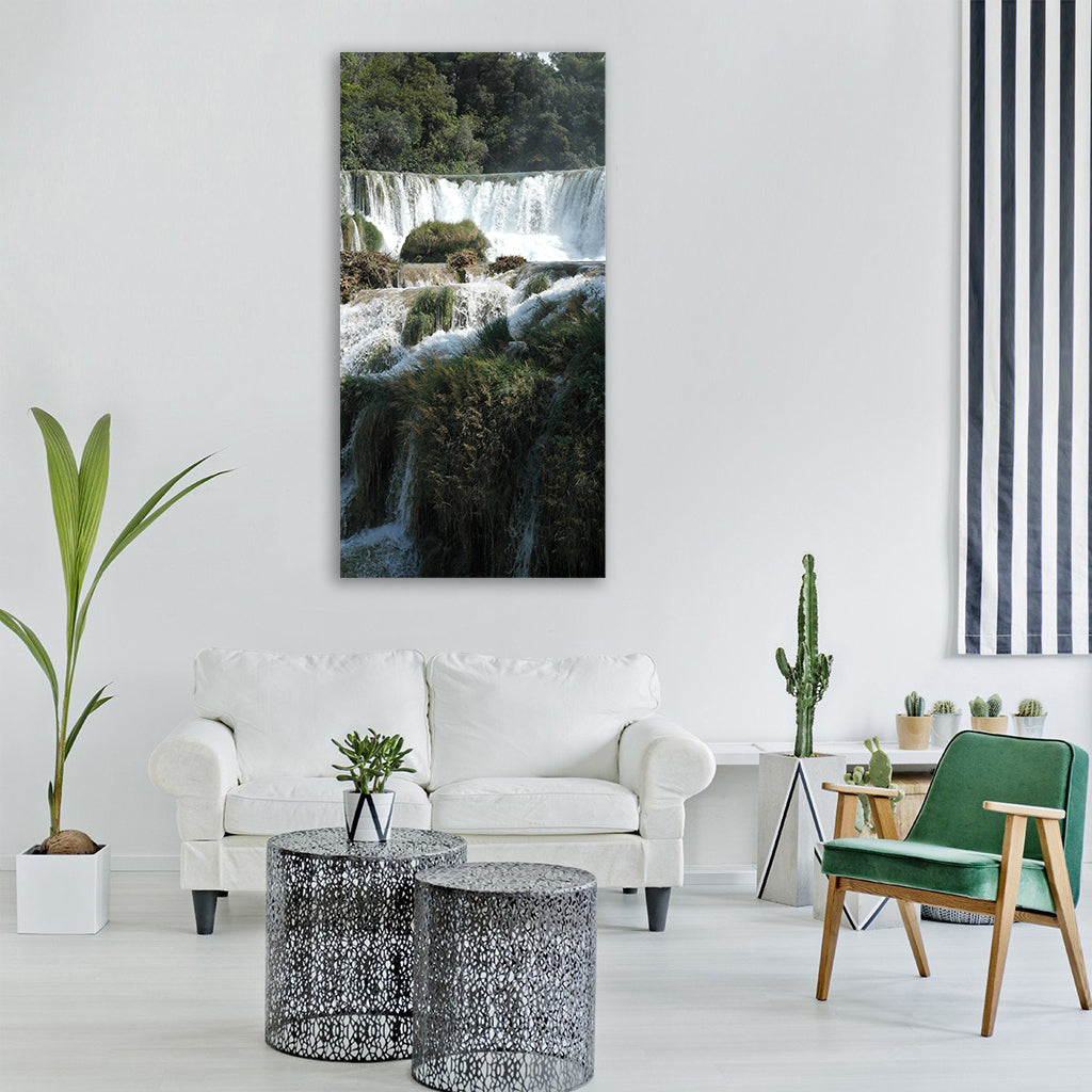falls beauty trip nature Vertical Canvas Wall Art