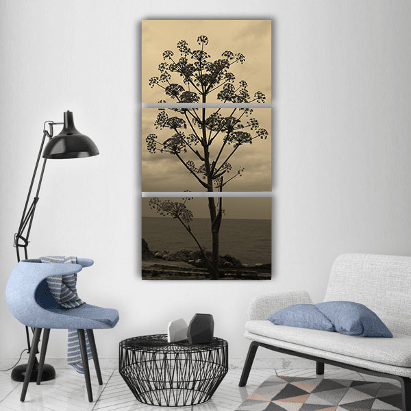 Ferrule corsican landscape beach Vertical Canvas Wall Art