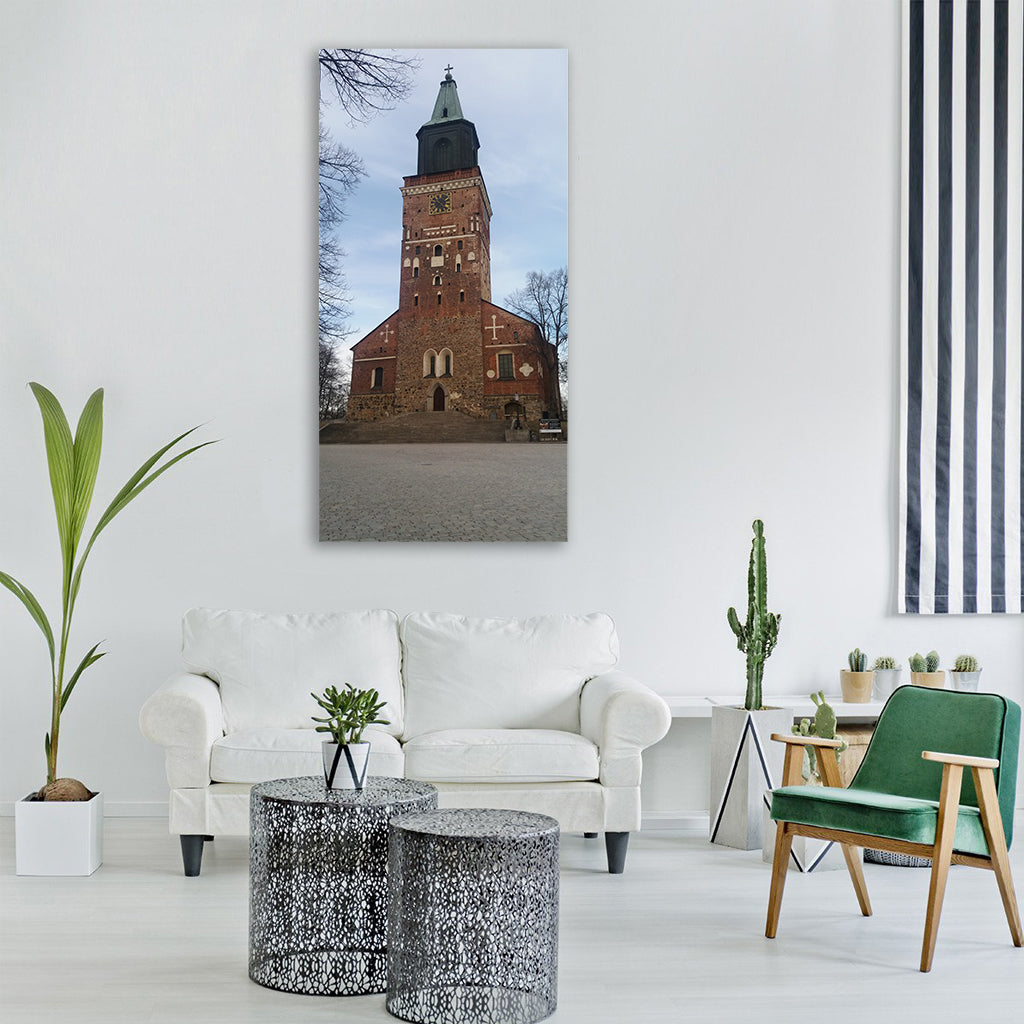 finland landmark cathedral old Vertical Canvas Wall Art
