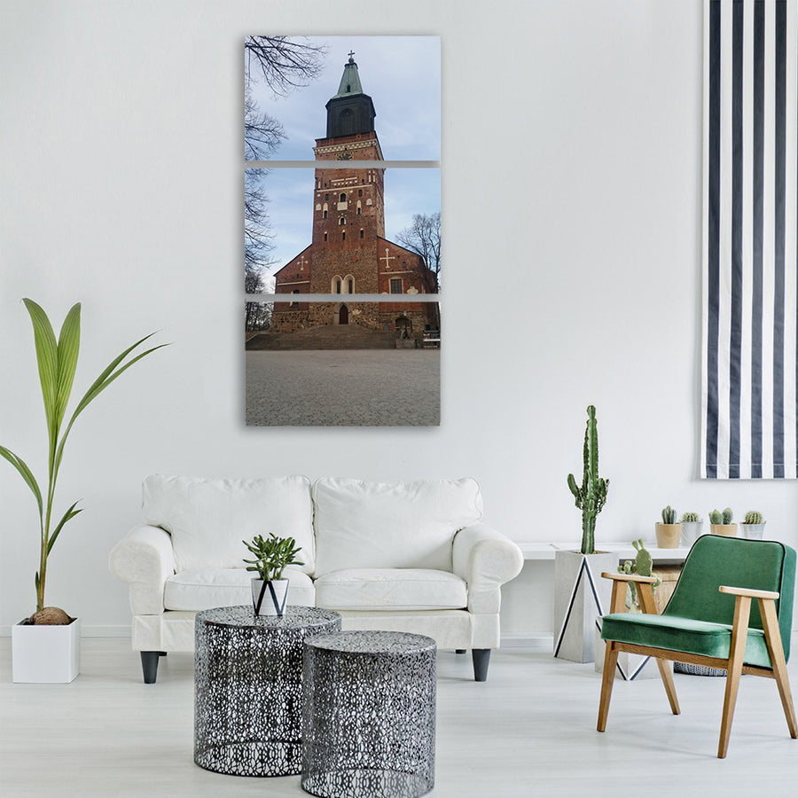 finland landmark cathedral old Vertical Canvas Wall Art