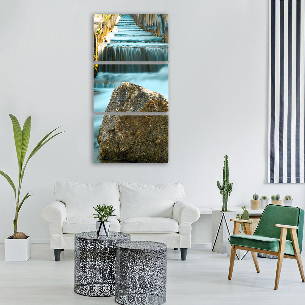 fish ladder barrage river lech Vertical Canvas Wall Art