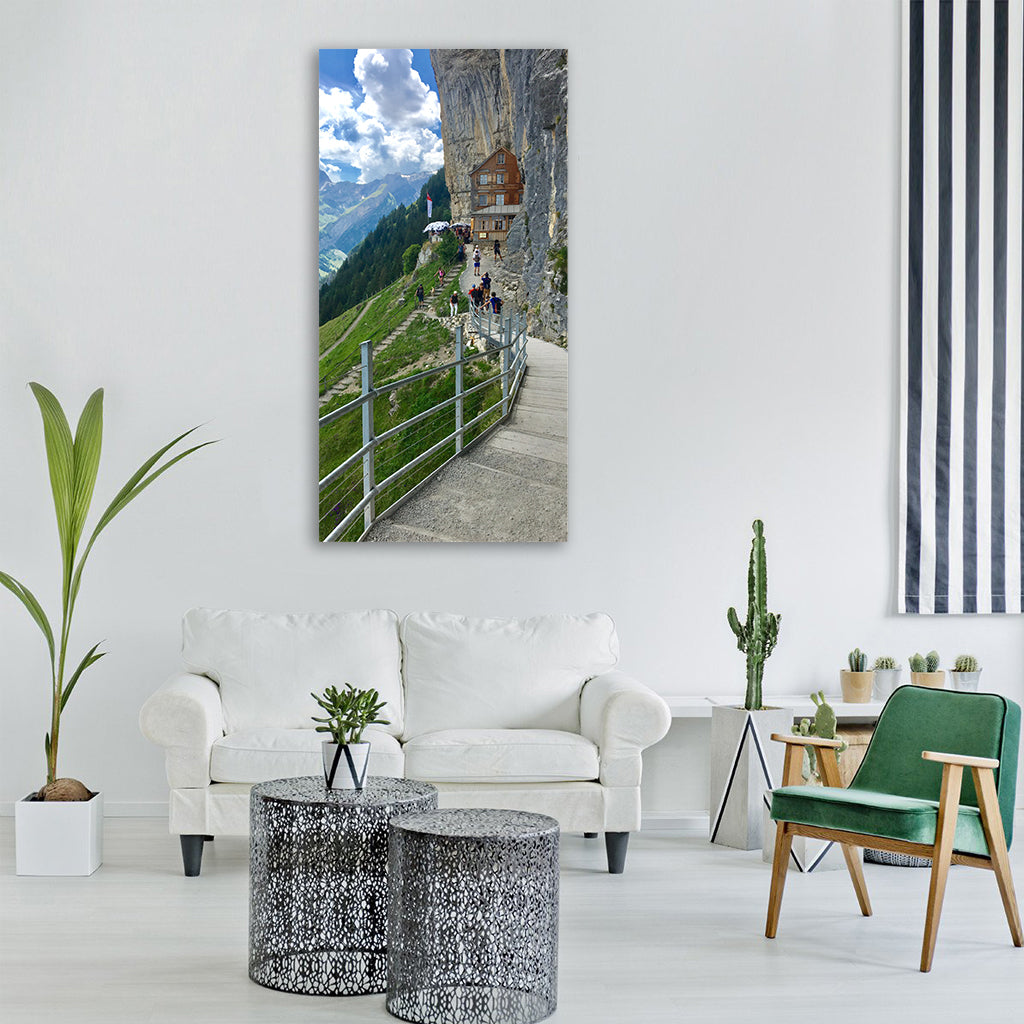 flower nature summer sculpture cow Vertical Canvas Wall Art