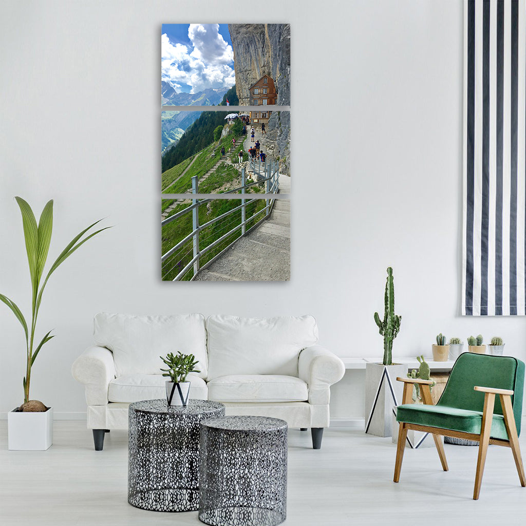 flower nature summer sculpture cow Vertical Canvas Wall Art