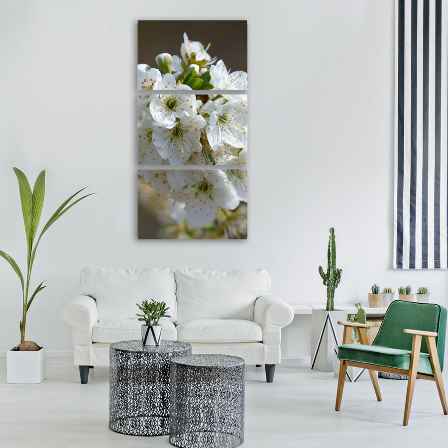 flowery branch fruit tree spring Vertical Canvas Wall Art