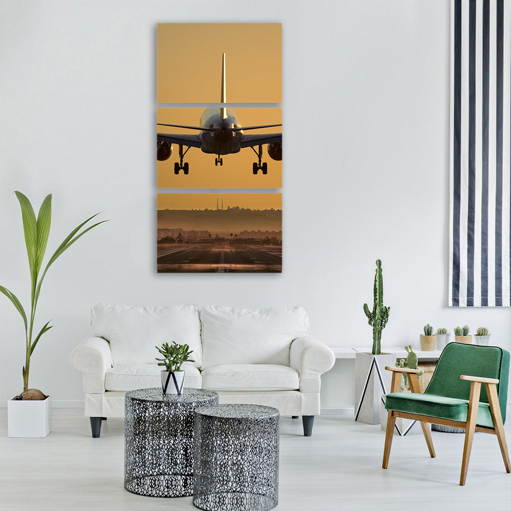 fly air sky travel transportation Vertical Canvas Wall Art