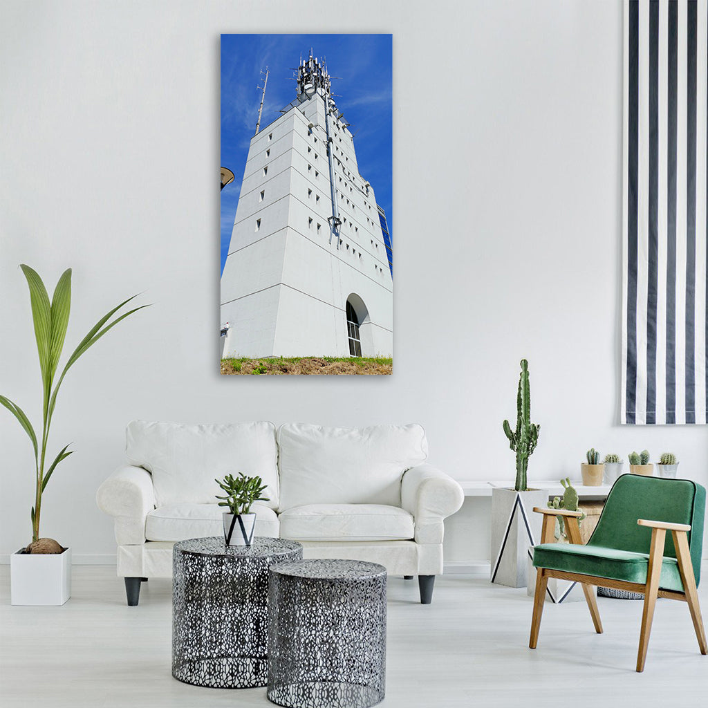 foam meadow observation tower tholey Vertical Canvas Wall Art