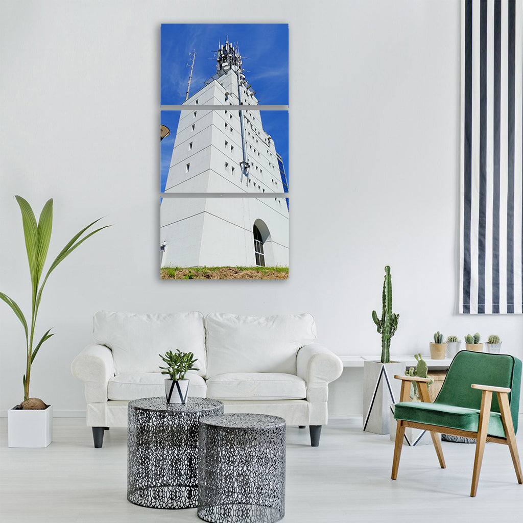foam meadow observation tower tholey Vertical Canvas Wall Art