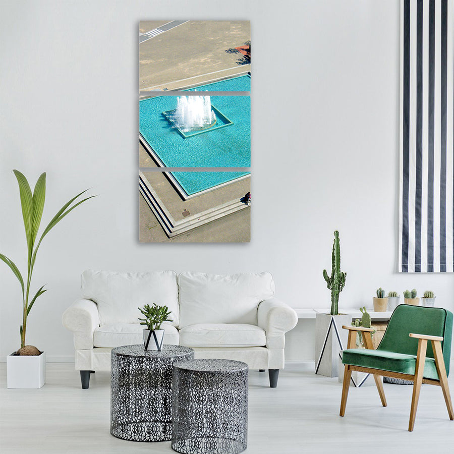 fountain bilbao spain basque water Vertical Canvas Wall Art