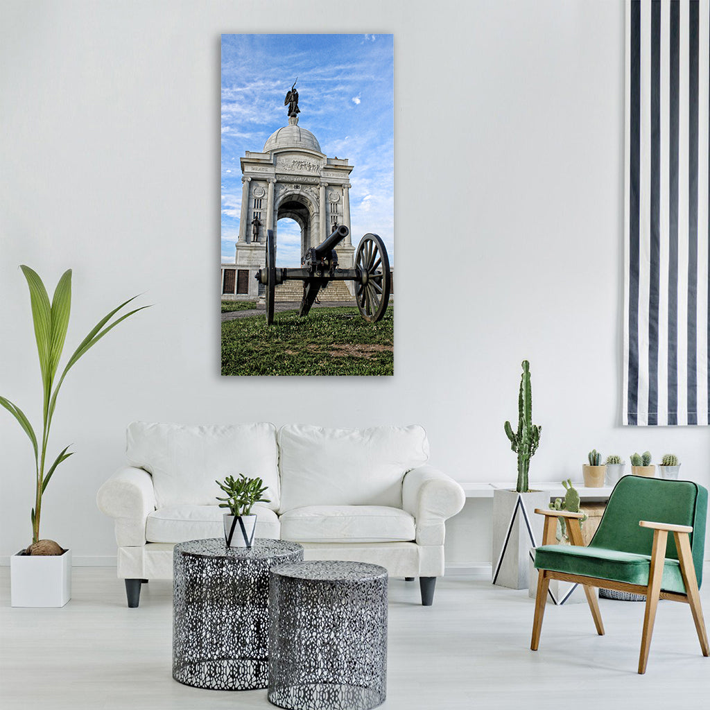 gettysburg memorial statue war Vertical Canvas Wall Art