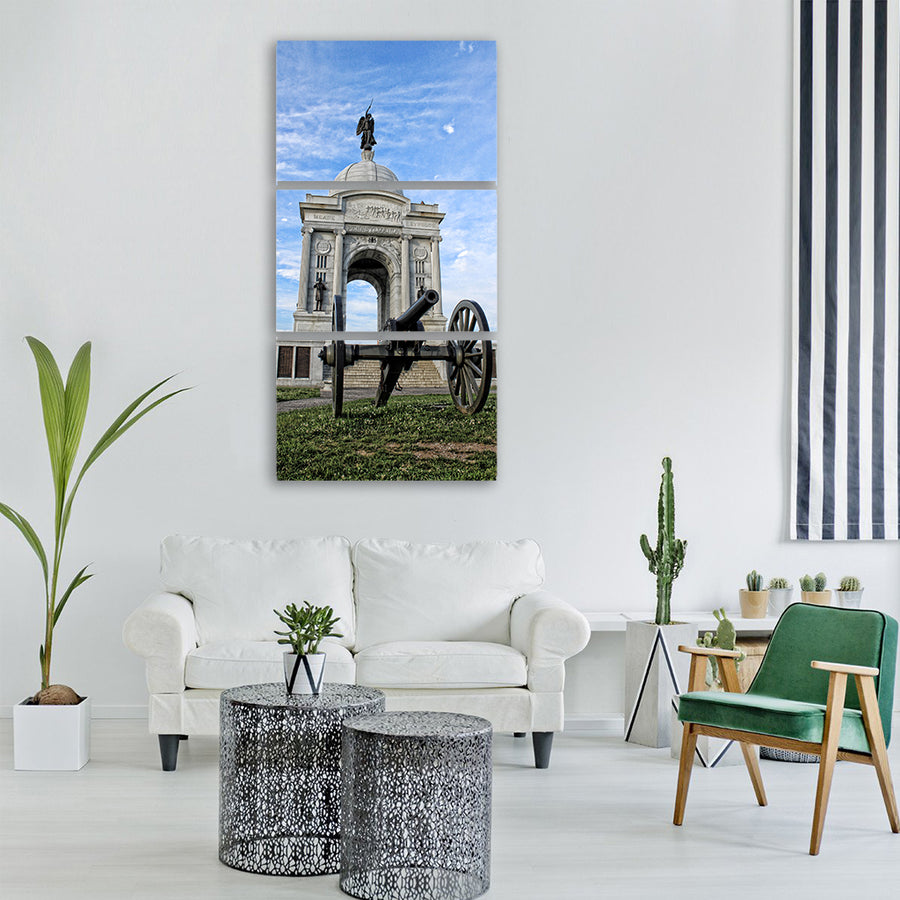 gettysburg memorial statue war Vertical Canvas Wall Art