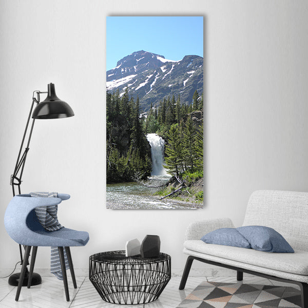 Glacier nation park mountain Vertical Canvas Wall Art