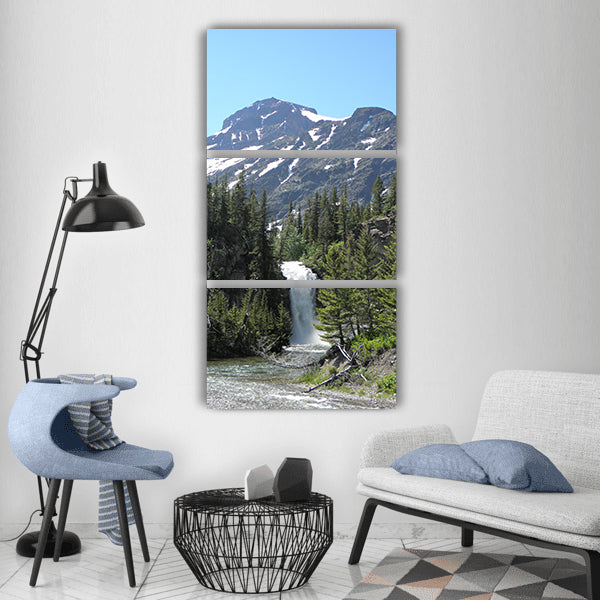 Glacier nation park mountain Vertical Canvas Wall Art