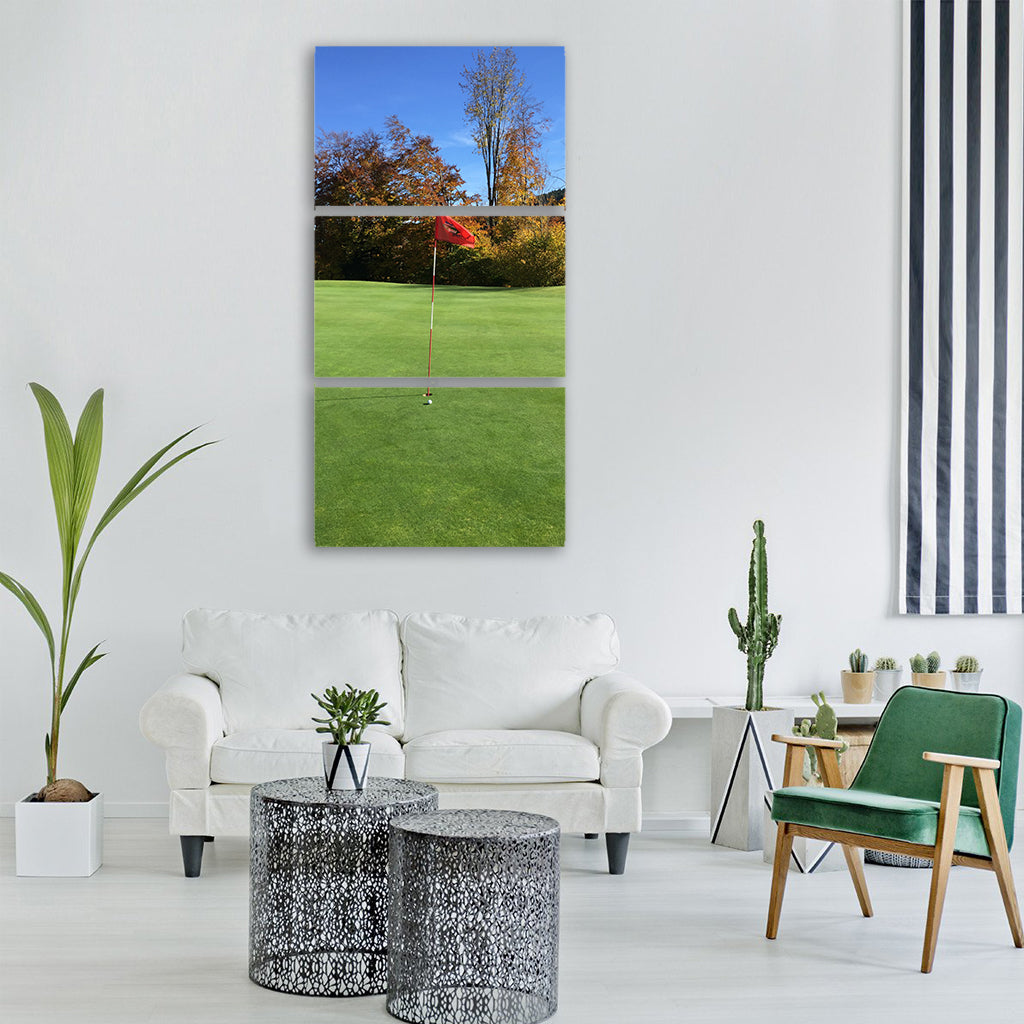 golf grass rush putten golfers Vertical Canvas Wall Art