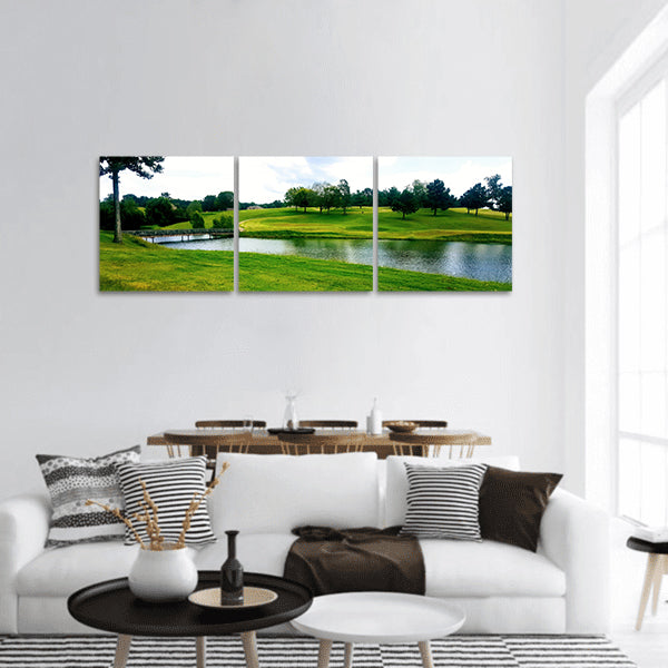 Golf Grass Nature Landscape Panoramic Canvas Wall Art