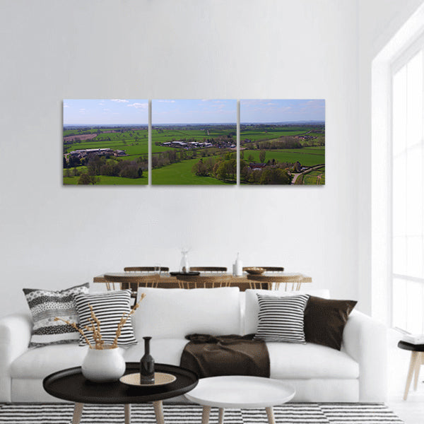 Grass Landscape Agriculture Panoramic Canvas Wall Art