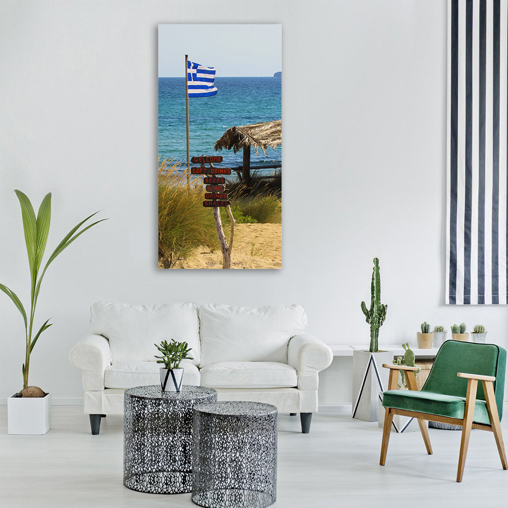 greece skiathos elias beach summer Vertical Canvas Wall Art