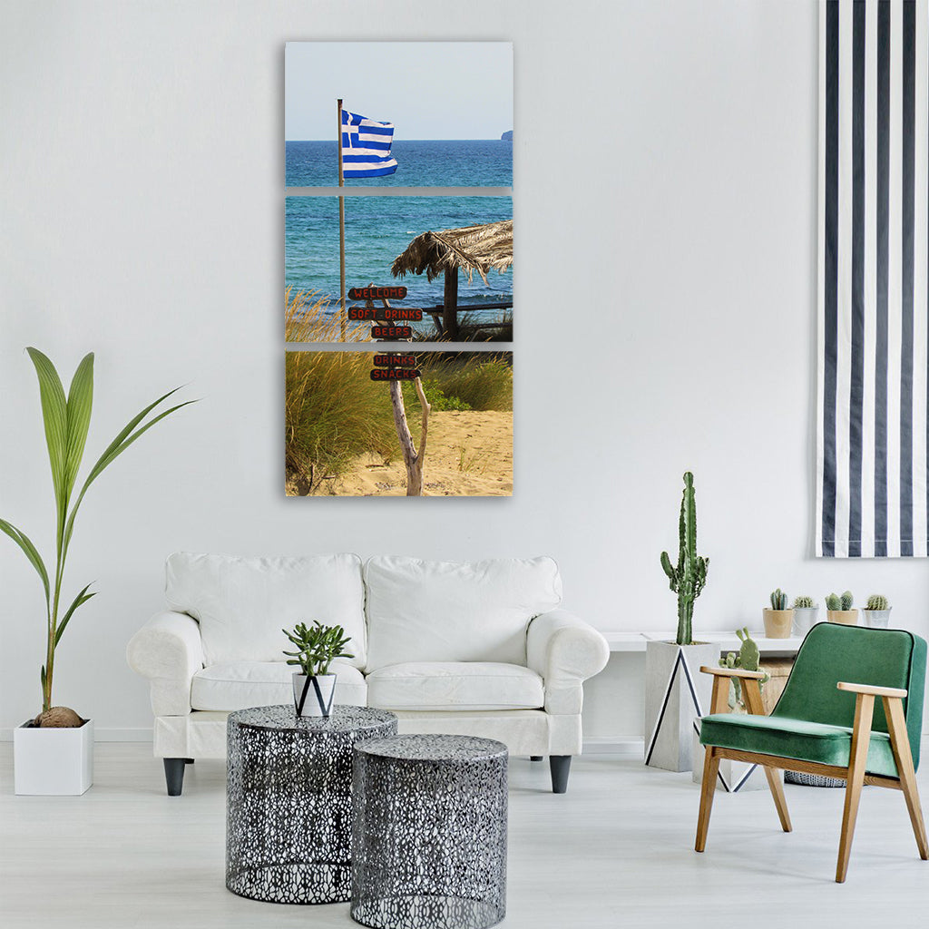 greece skiathos elias beach summer Vertical Canvas Wall Art