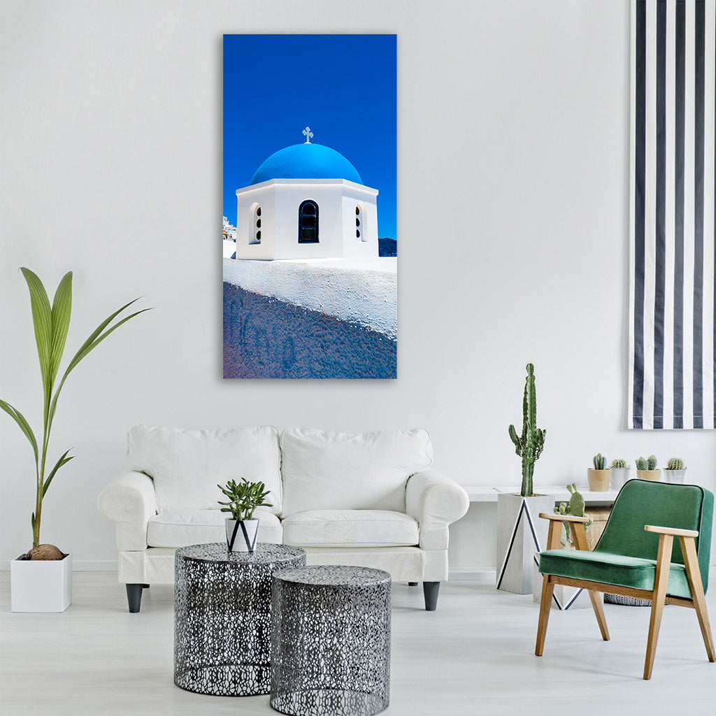 greece santorini the sun holidays Vertical Canvas Wall Art