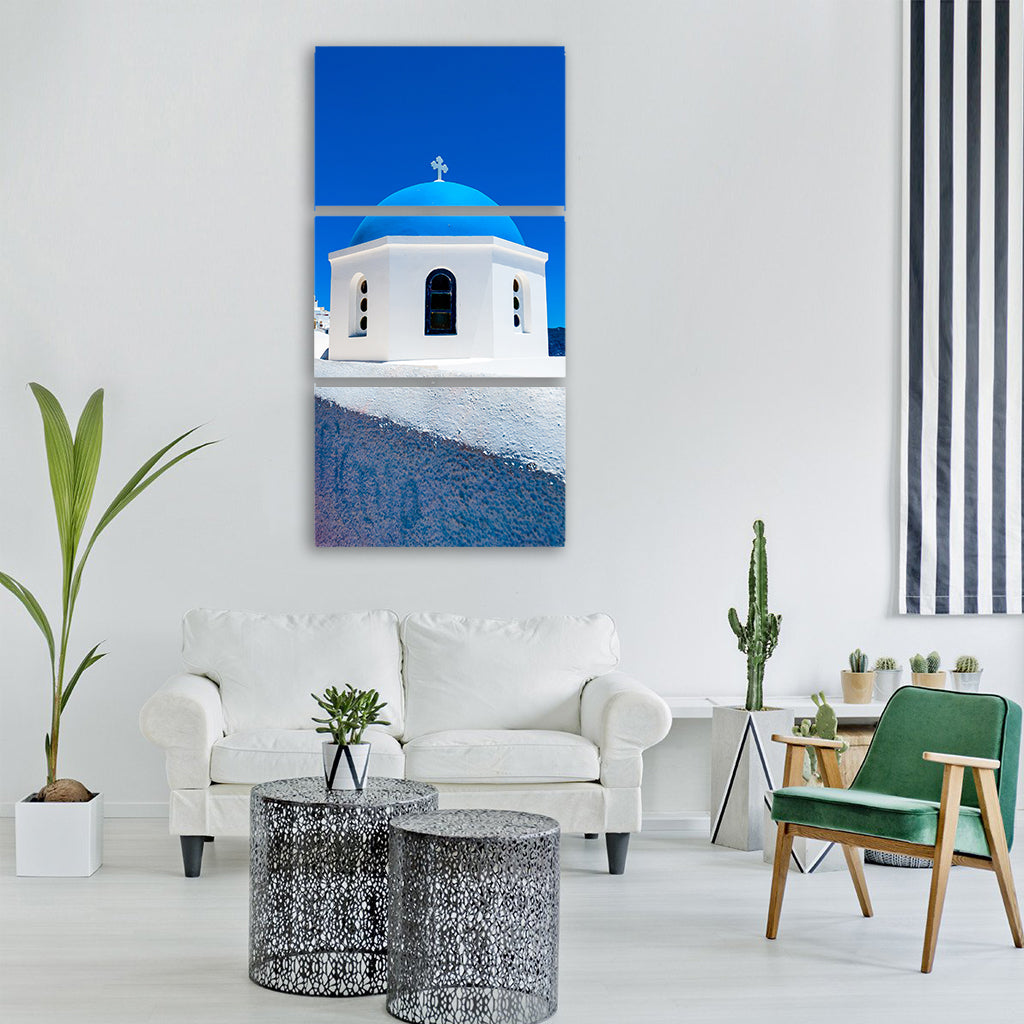 greece santorini the sun holidays Vertical Canvas Wall Art