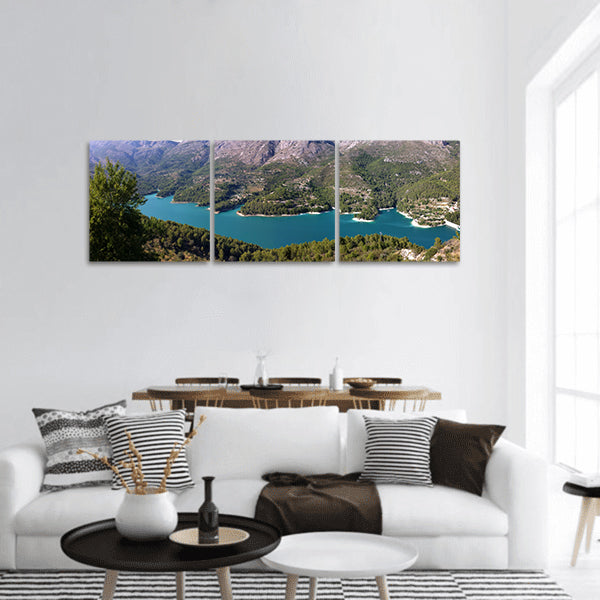 Guadalest Spain Lake Dam Panoramic Canvas Wall Art