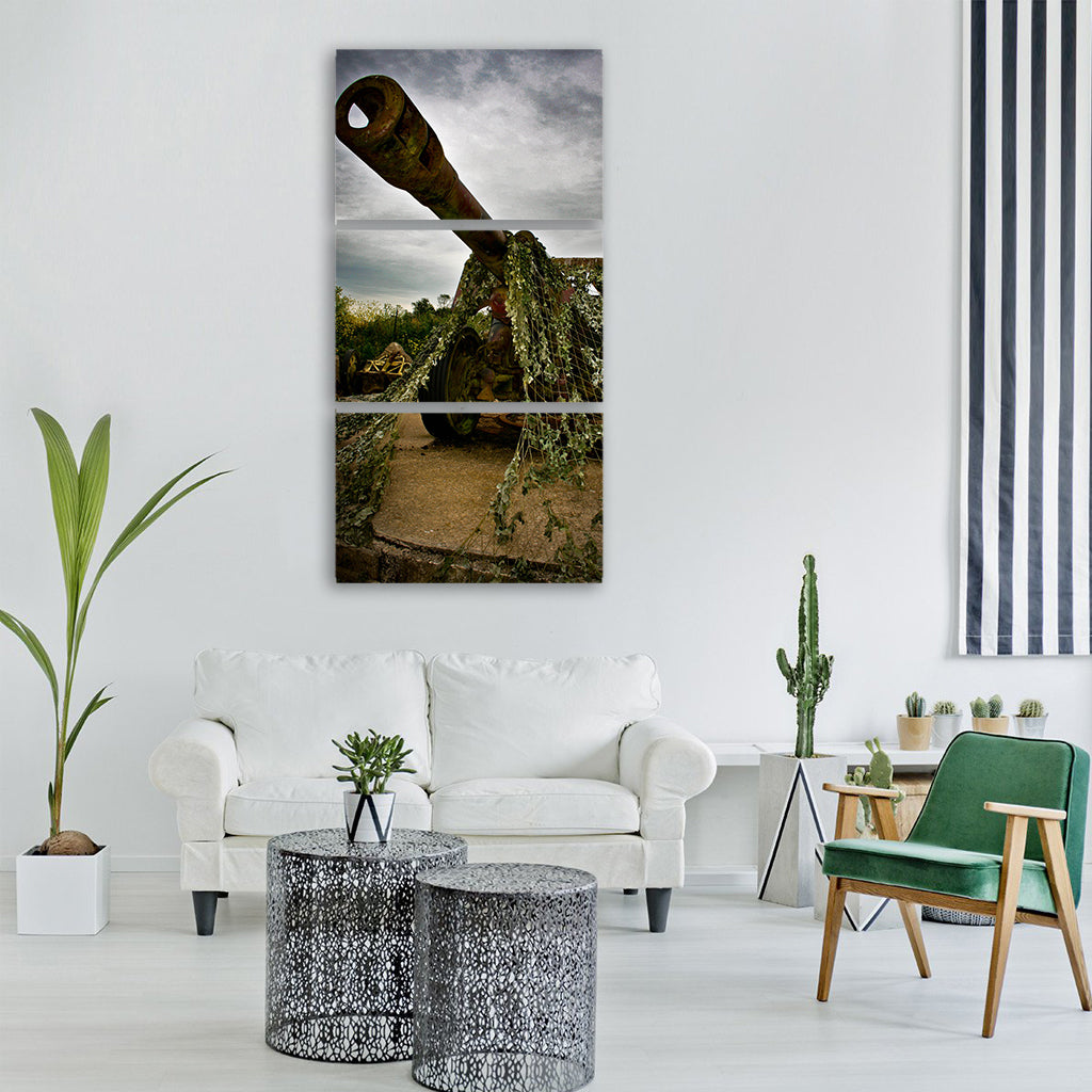 gun war normandy france trenches Vertical Canvas Wall Art