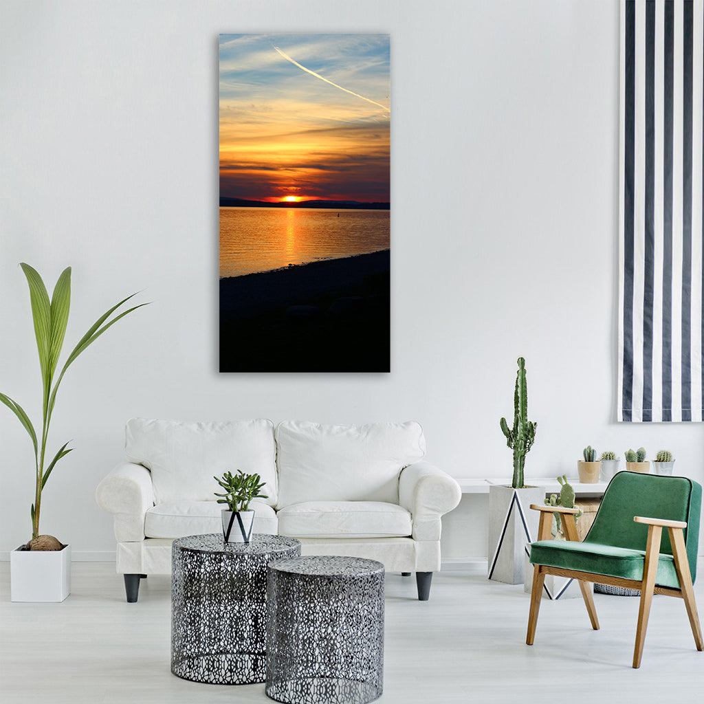 hagnau lake constance sunset lake Vertical Canvas Wall Art