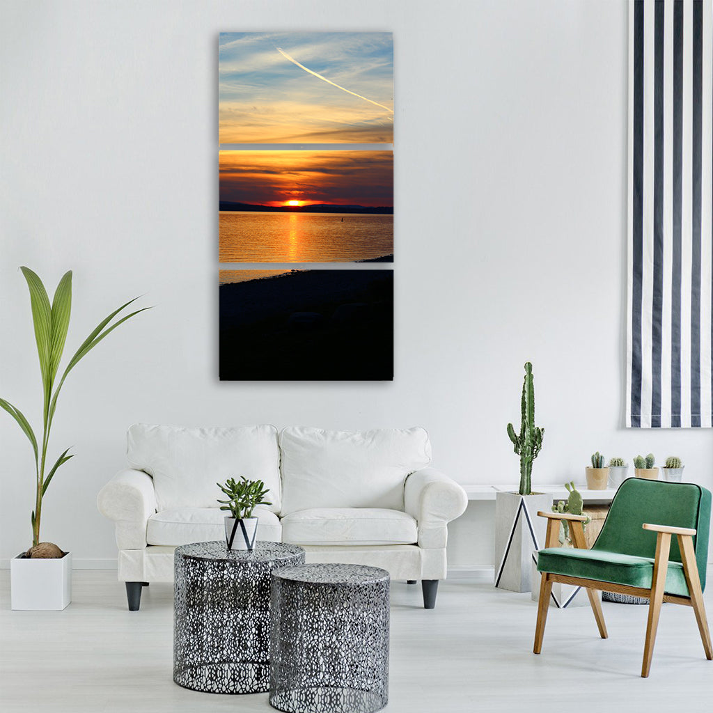 hagnau lake constance sunset lake Vertical Canvas Wall Art