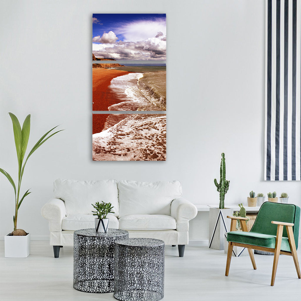 hastings beach coast england Vertical Canvas Wall Art