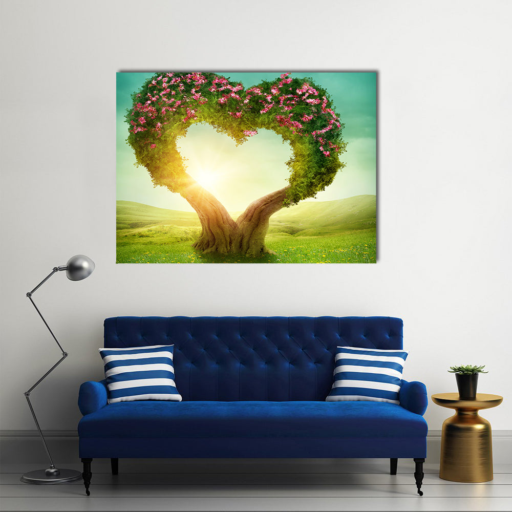 When The Trees Make A Heart In The Meadow Multi Panel Canvas Wall Art