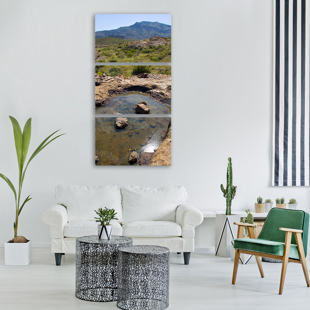 hiking hike mountain desert nature Vertical Canvas Wall Art