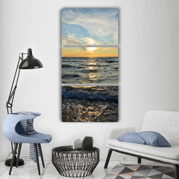 Holidays the baltic sea sea beach Vertical Canvas Wall Art