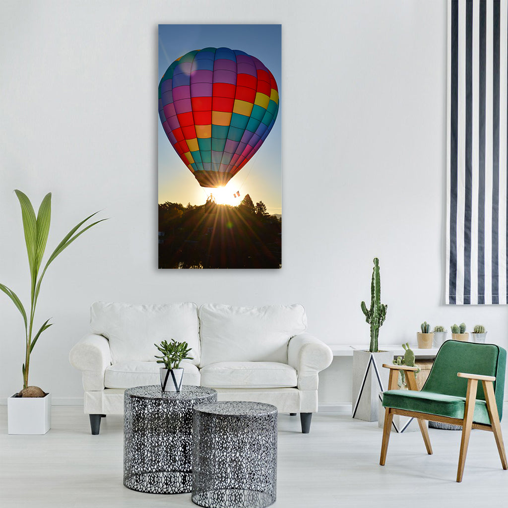 hot air balloons balloon colorful Vertical Canvas Wall Art