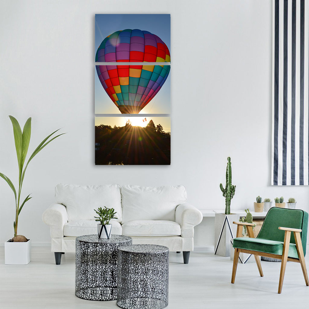 hot air balloons balloon colorful Vertical Canvas Wall Art
