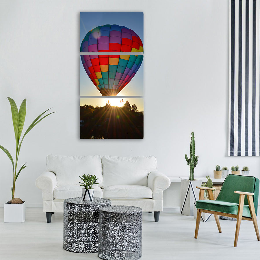 hot air balloons balloon colorful Vertical Canvas Wall Art