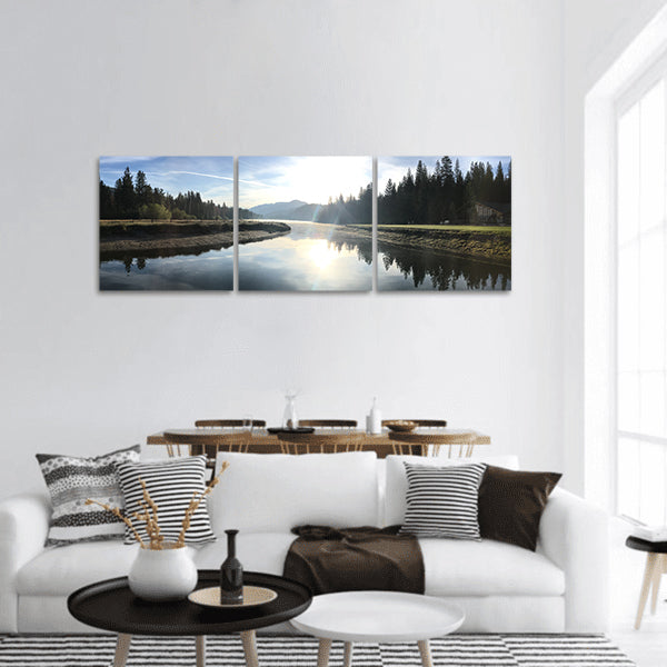 Hume Lake Sunrise Running Panoramic Canvas Wall Art