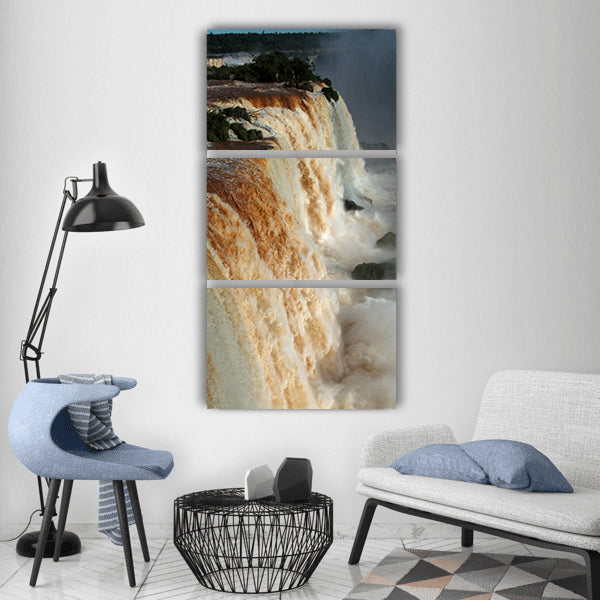 Iguazu falls waterfalls brasil Vertical Canvas Wall Art