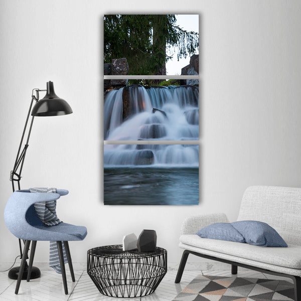 Imatra finnish water flow Vertical Canvas Wall Art