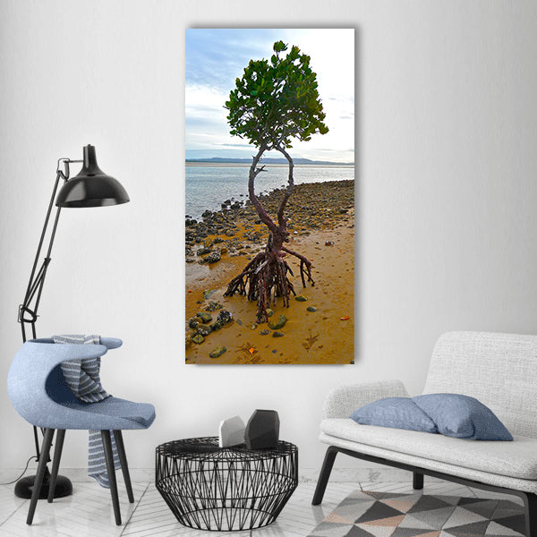Isolation mangrove tree environment Vertical Canvas Wall Art