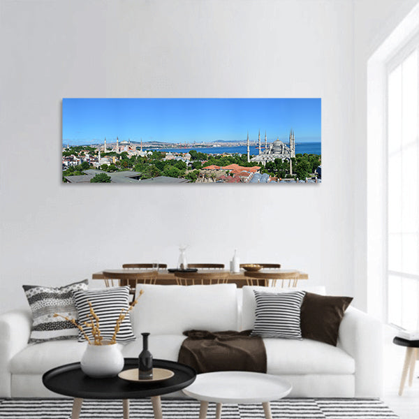 Istanbul View of Hagia Sophia Sultanahmet Panoramic Canvas Wall Art