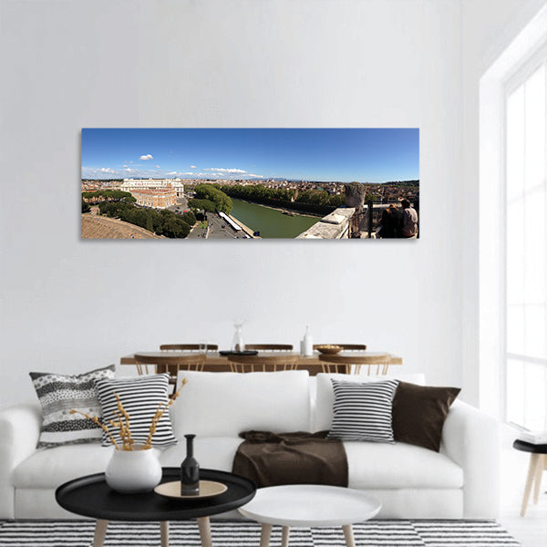 Italy View Architecture Landmark Sky Cityscape Panoramic Canvas Wall Art