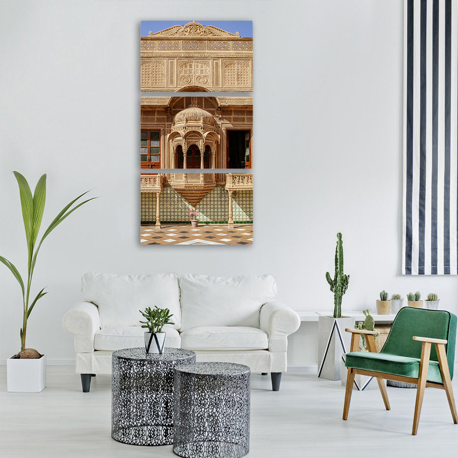 jaisalmer house building india Vertical Canvas Wall Art