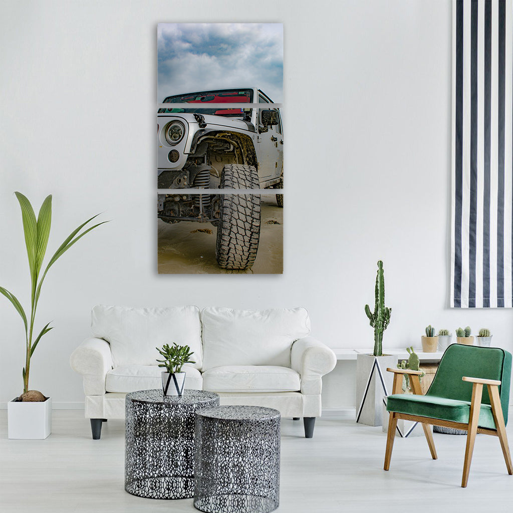 jeep 4x4 car vehicle luxury truck Vertical Canvas Wall Art
